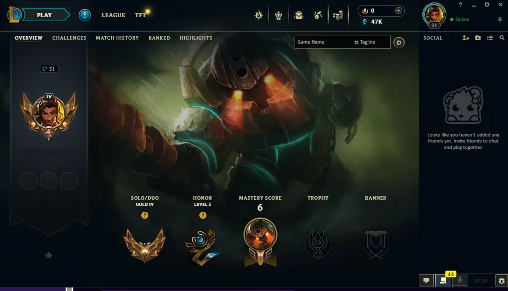 ⭐ ME⭐Gold 4💎47k BE🔥85% WR🔒Unverified